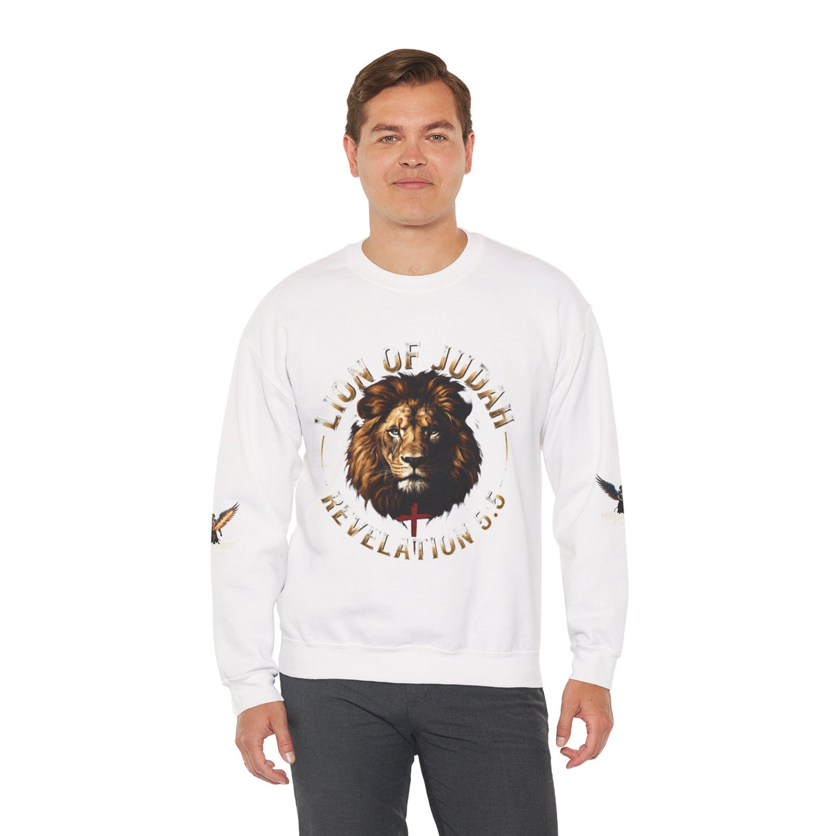 Lion of Judah Sweatshirt – "Revelation 5:5" Christian Crewneck