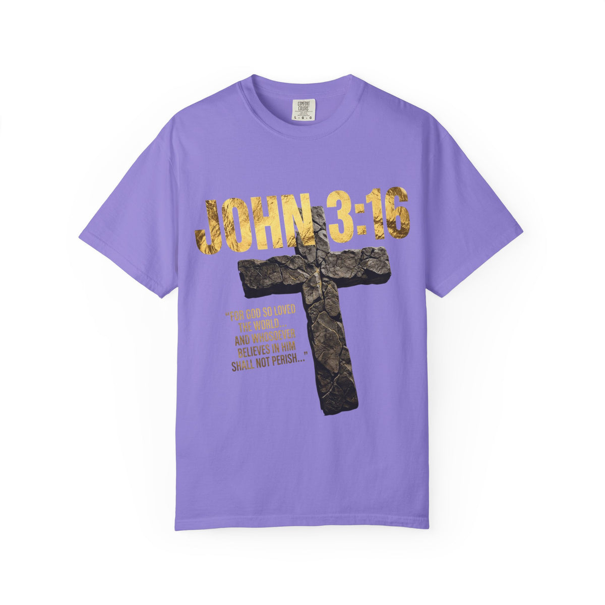 John 3:16 Cross T-Shirt — Christian Faith Scripture Tee