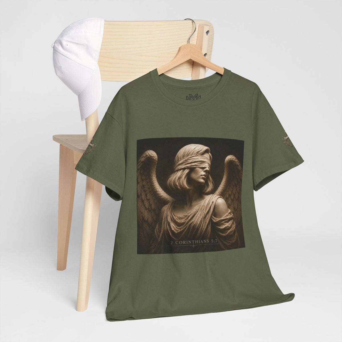 Angel Graphic Tee — "Walk by Faith, Not by Sight" Inspirational T‑Shirt