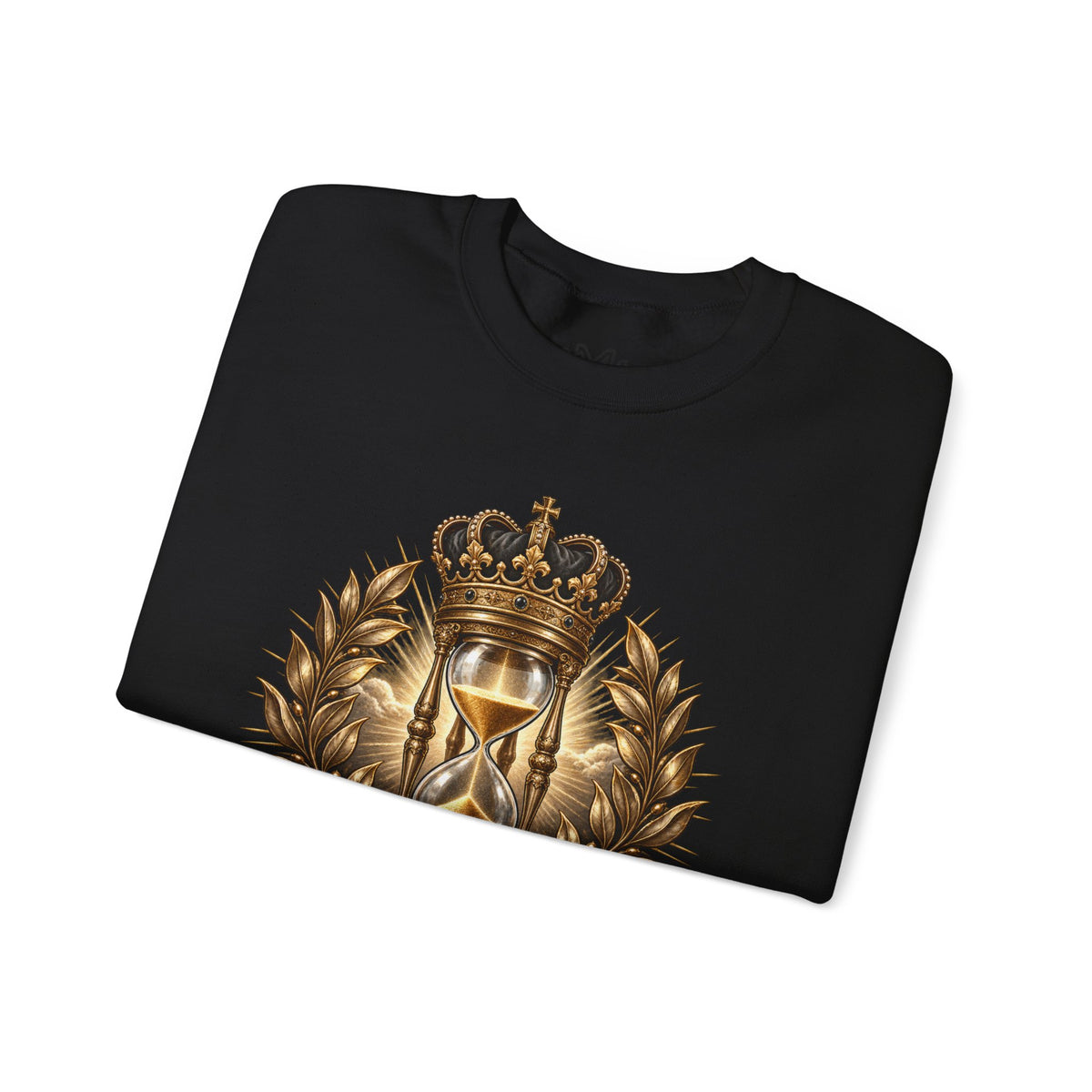 In His Time Crewneck Sweatshirt – Inspirational Christian Scripture Hourglass Design