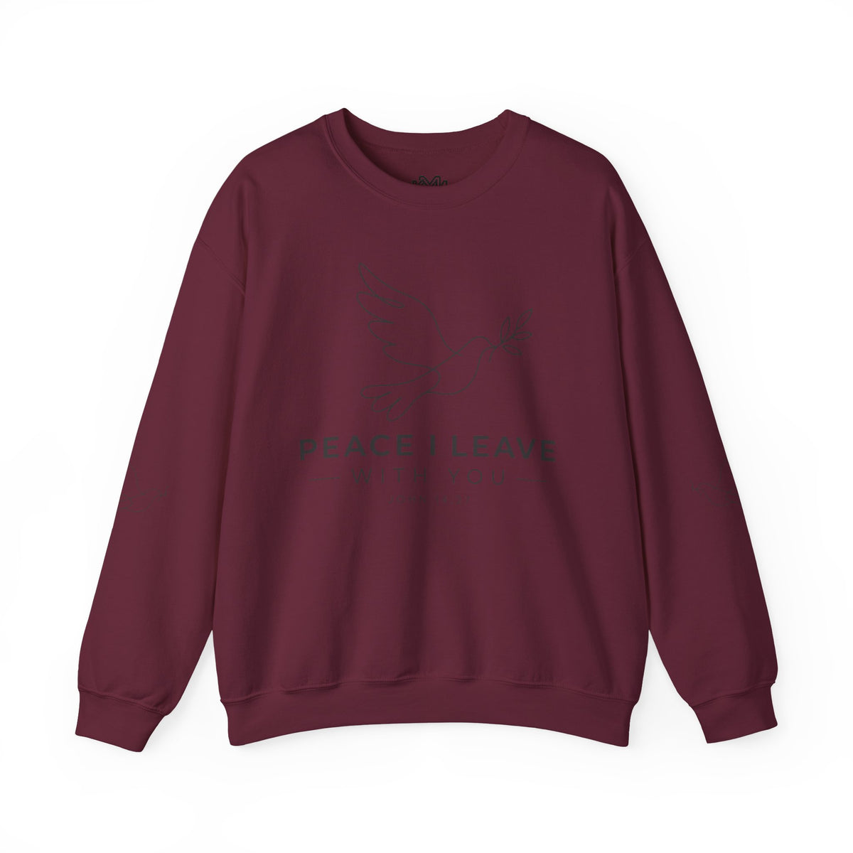 Peace I Leave Crewneck Sweatshirt — Dove & John 14:27 Inspirational Sweatshirt