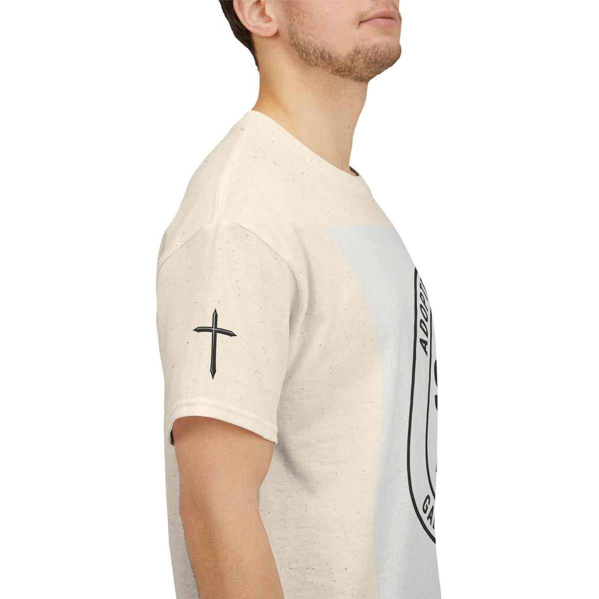 Christian Son & Heir T-Shirt — 'Adopted by Grace' Faith Tee with Jesus Prayer Design