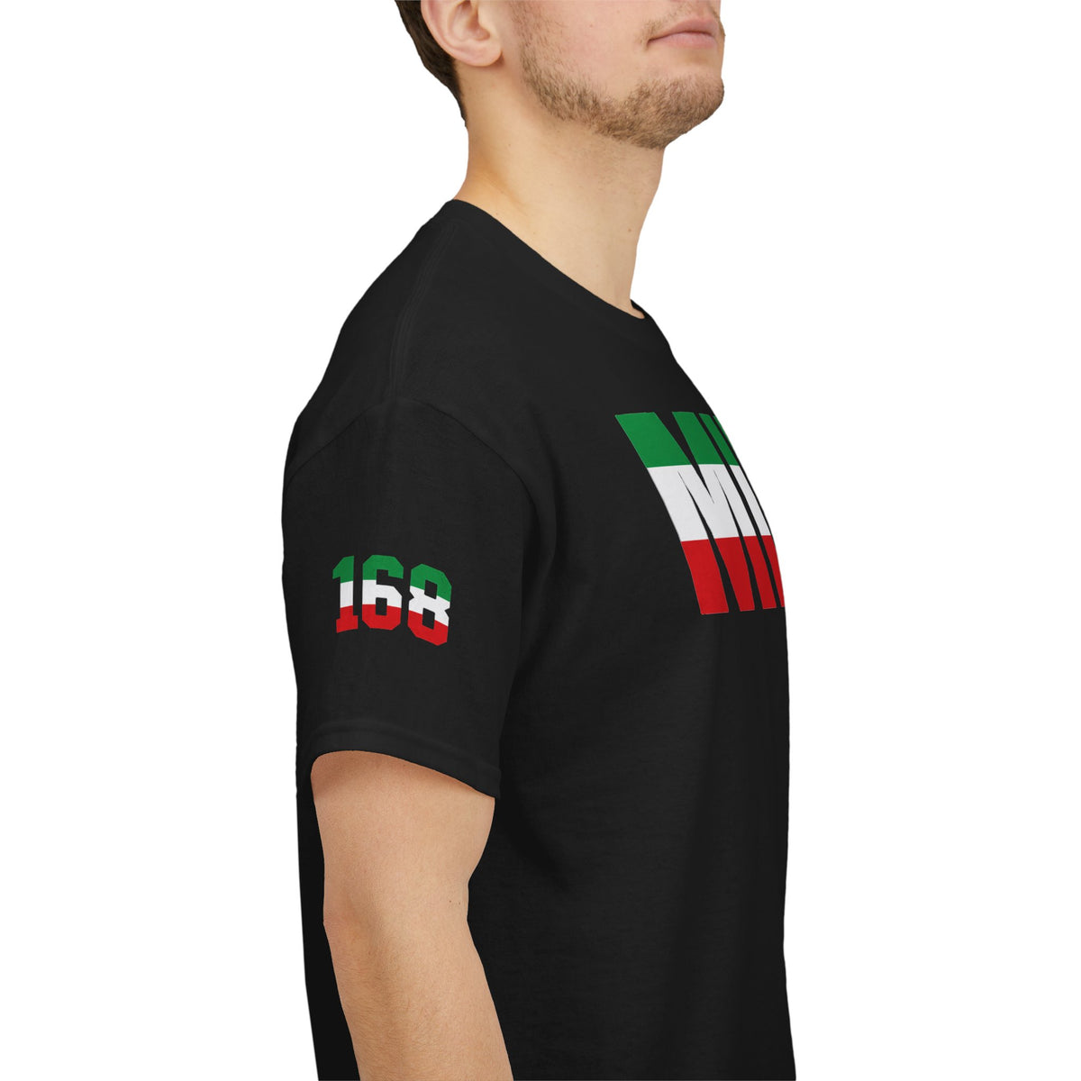MINAB - Flag Graphic Tee — '168' Back Number Casual T‑Shirt