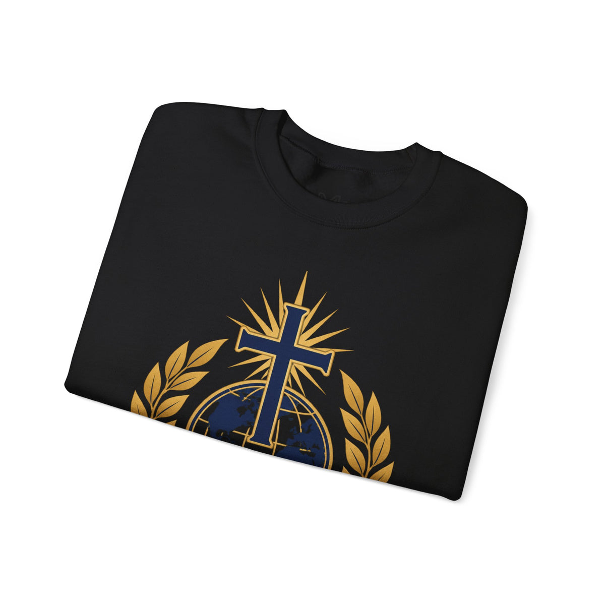 Great Commission Crewneck Sweatshirt — Christian Cross Globe Design