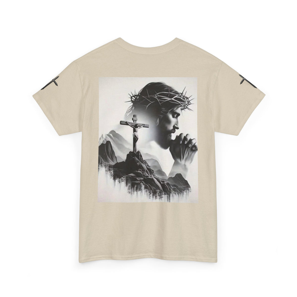Christian Son & Heir T-Shirt — 'Adopted by Grace' Faith Tee with Jesus Prayer Design