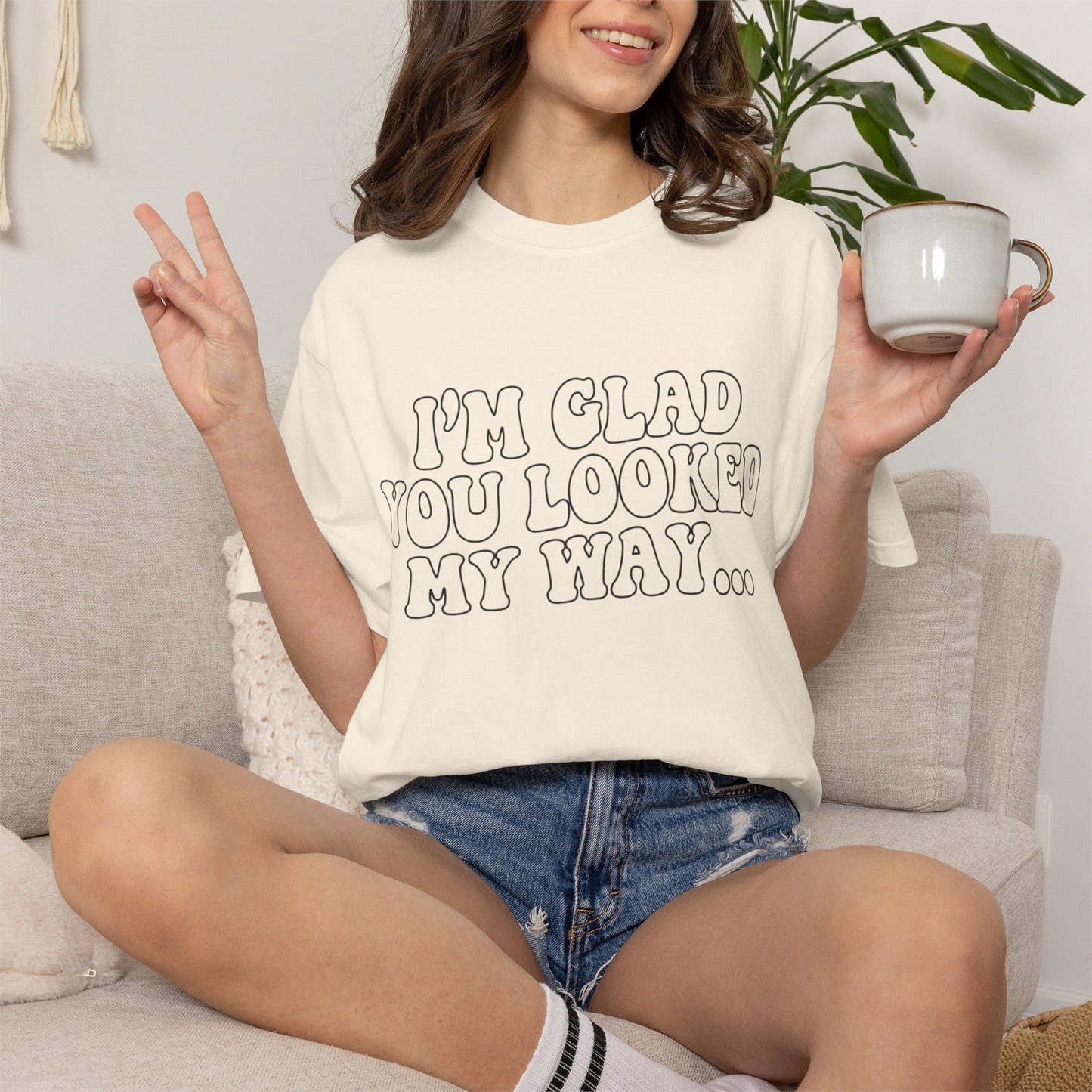 Jesus Loves You T-Shirt — “I’m Glad You Looked My Way… Because Jesus Loves You” Christian Tee