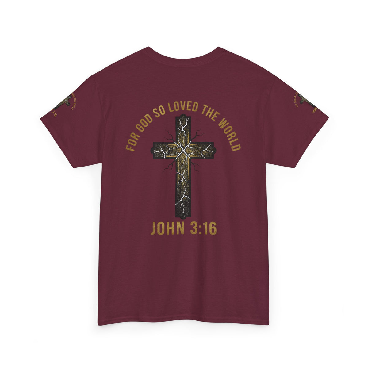 John 3:16 Cross T-Shirt — "For God So Loved the World" Christian Tee