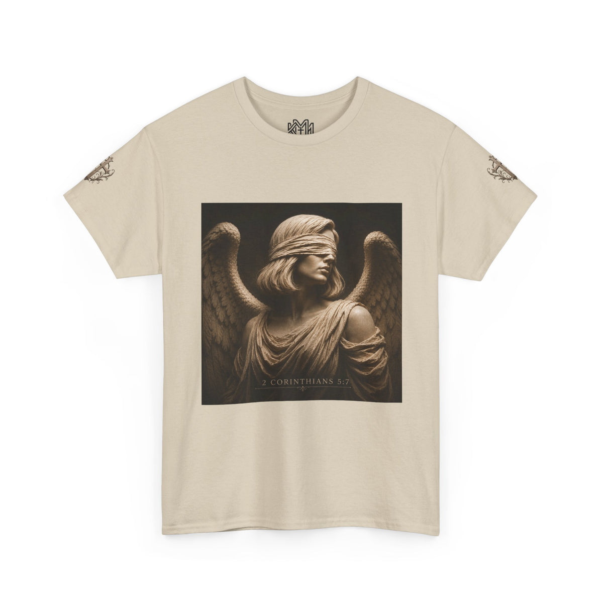Angel Graphic Tee — "Walk by Faith, Not by Sight" Inspirational T‑Shirt