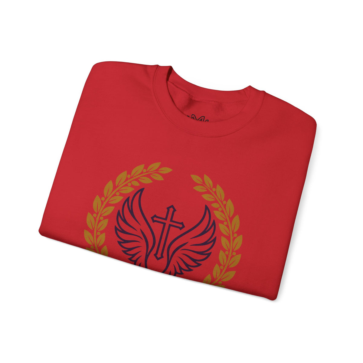 Religious Crewneck Sweatshirt – “Under His Wings” Psalm 91:4 Christian Pullover