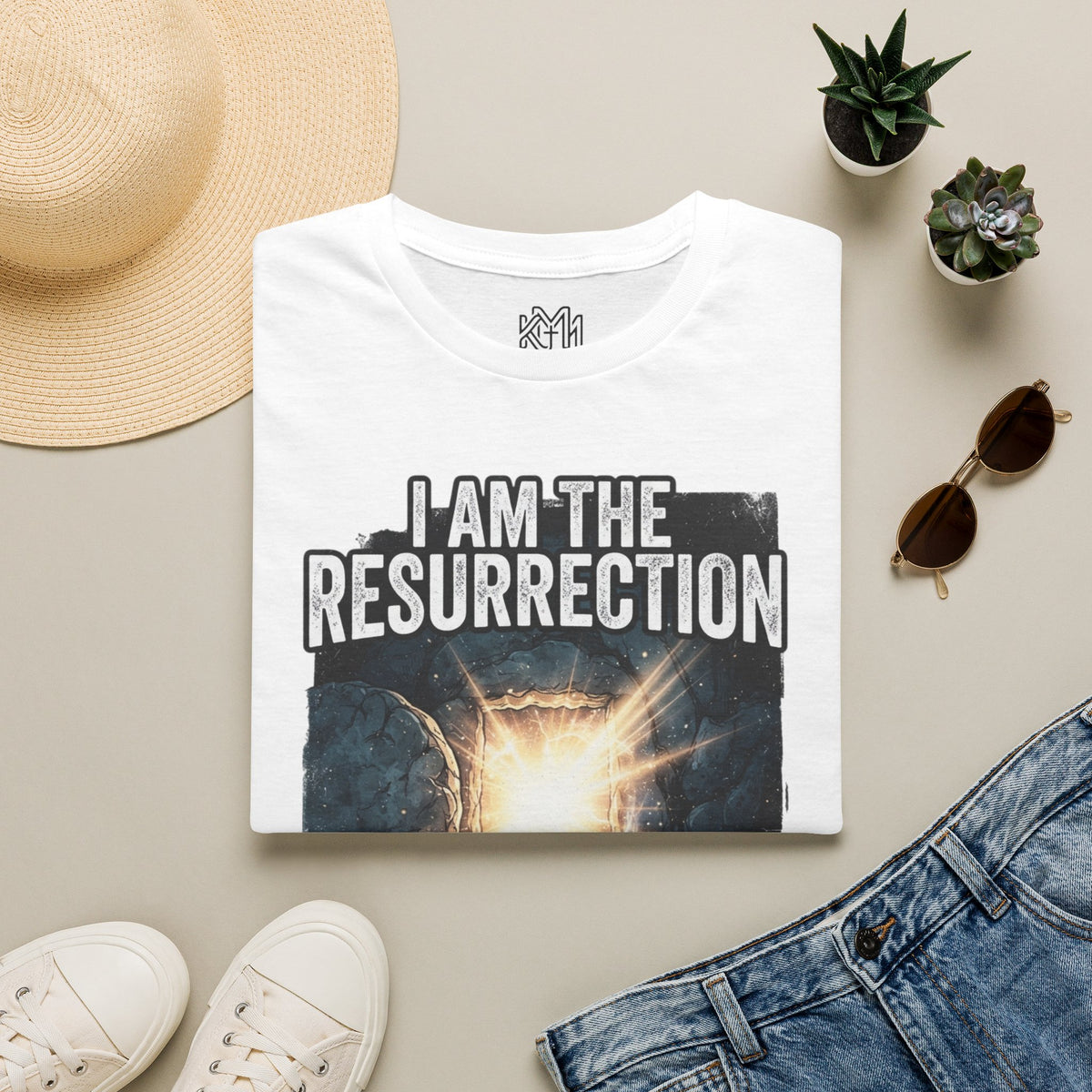 I Am The Resurrection T-Shirt — John 11:25 Christian Easter Tee