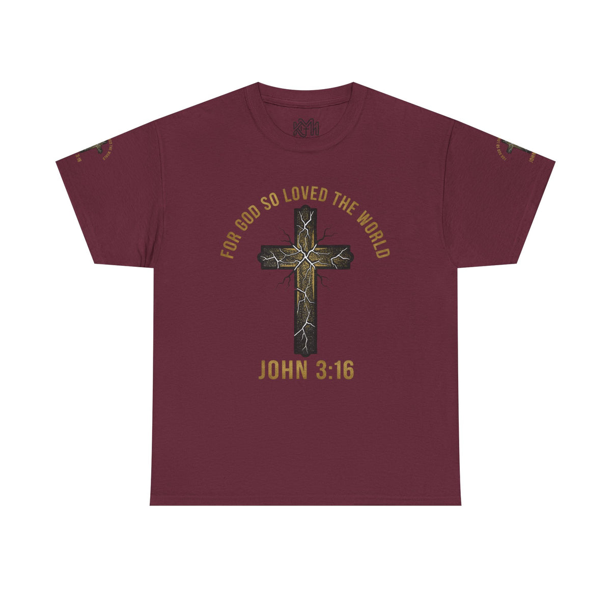 John 3:16 Cross T-Shirt — "For God So Loved the World" Christian Tee