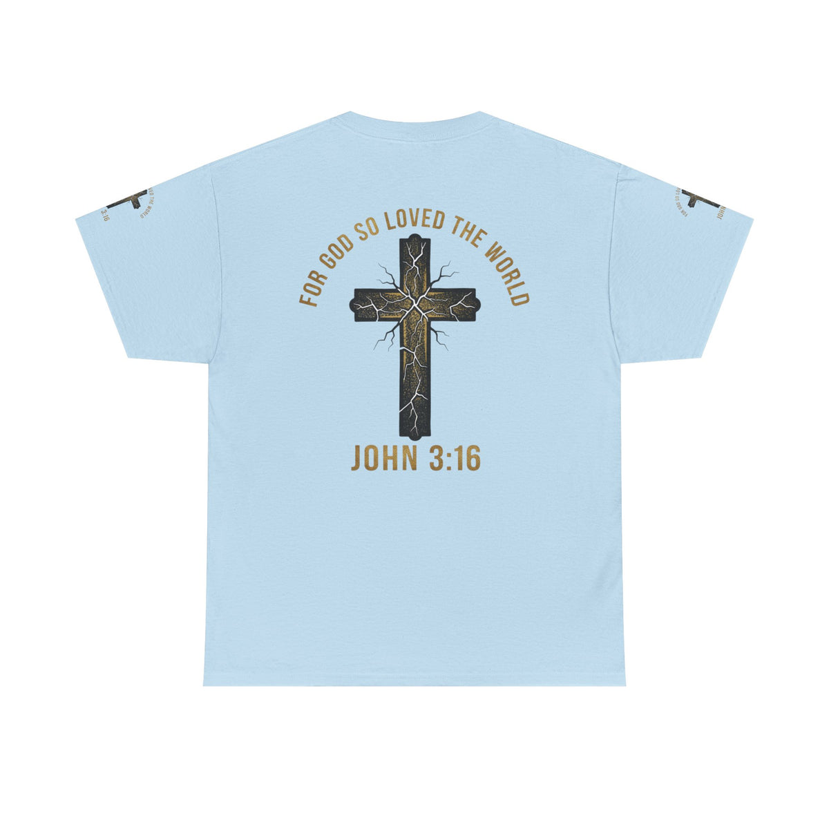 John 3:16 Cross T-Shirt — "For God So Loved the World" Christian Tee