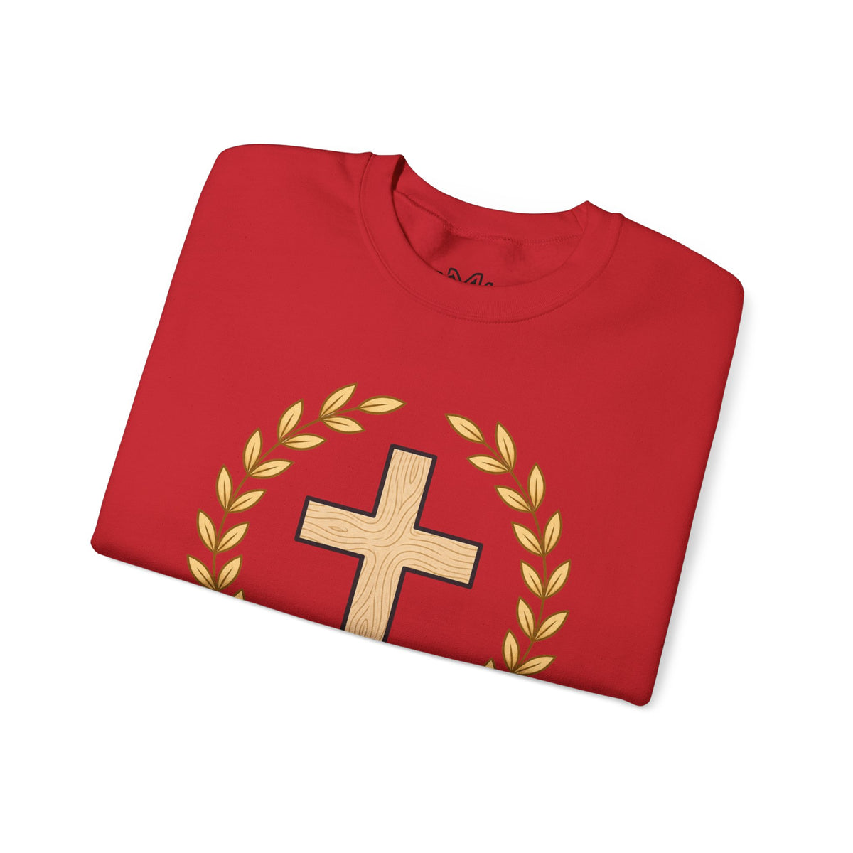 Christian Cross Crewneck Sweatshirt – "Christ Lives in Me" Religious Pullover