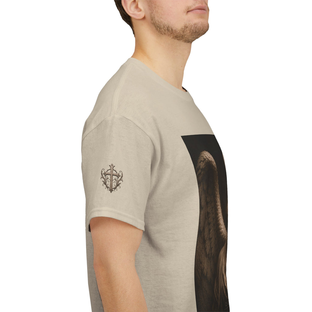 Angel Graphic Tee — "Walk by Faith, Not by Sight" Inspirational T‑Shirt
