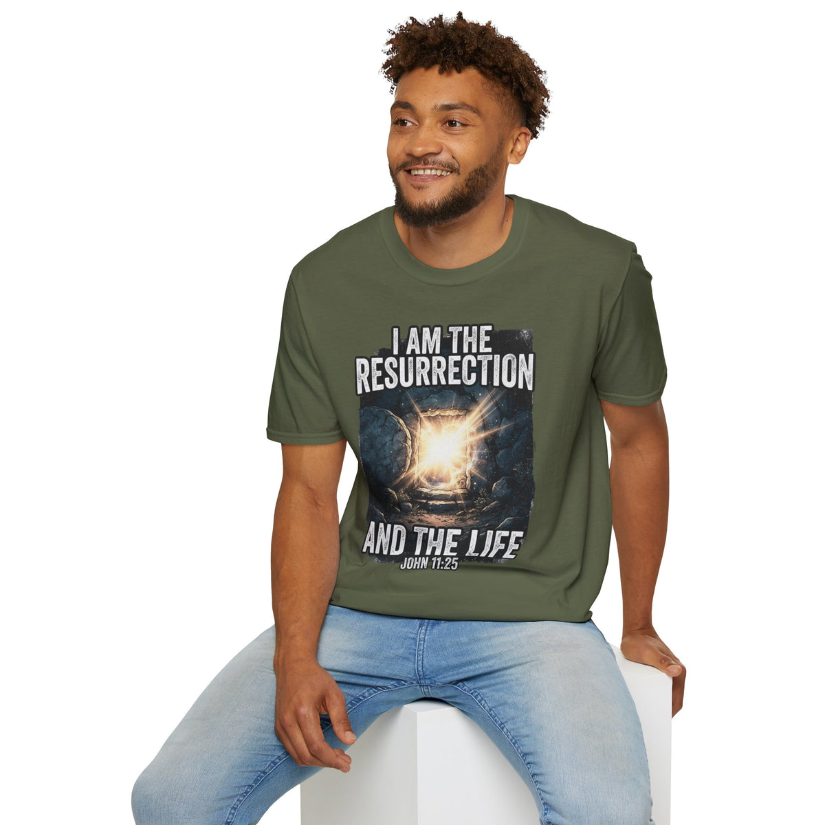 I Am The Resurrection T-Shirt — John 11:25 Christian Easter Tee