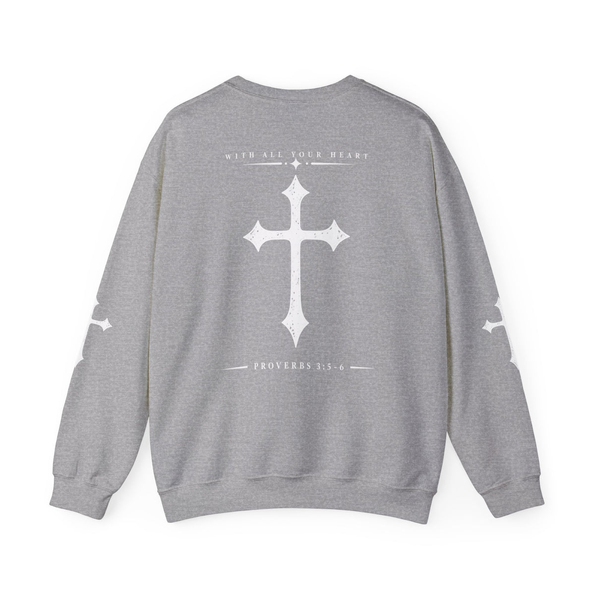 Trust in the Lord Crewneck Sweatshirt — Proverbs 3:5-6 Christian Pullover
