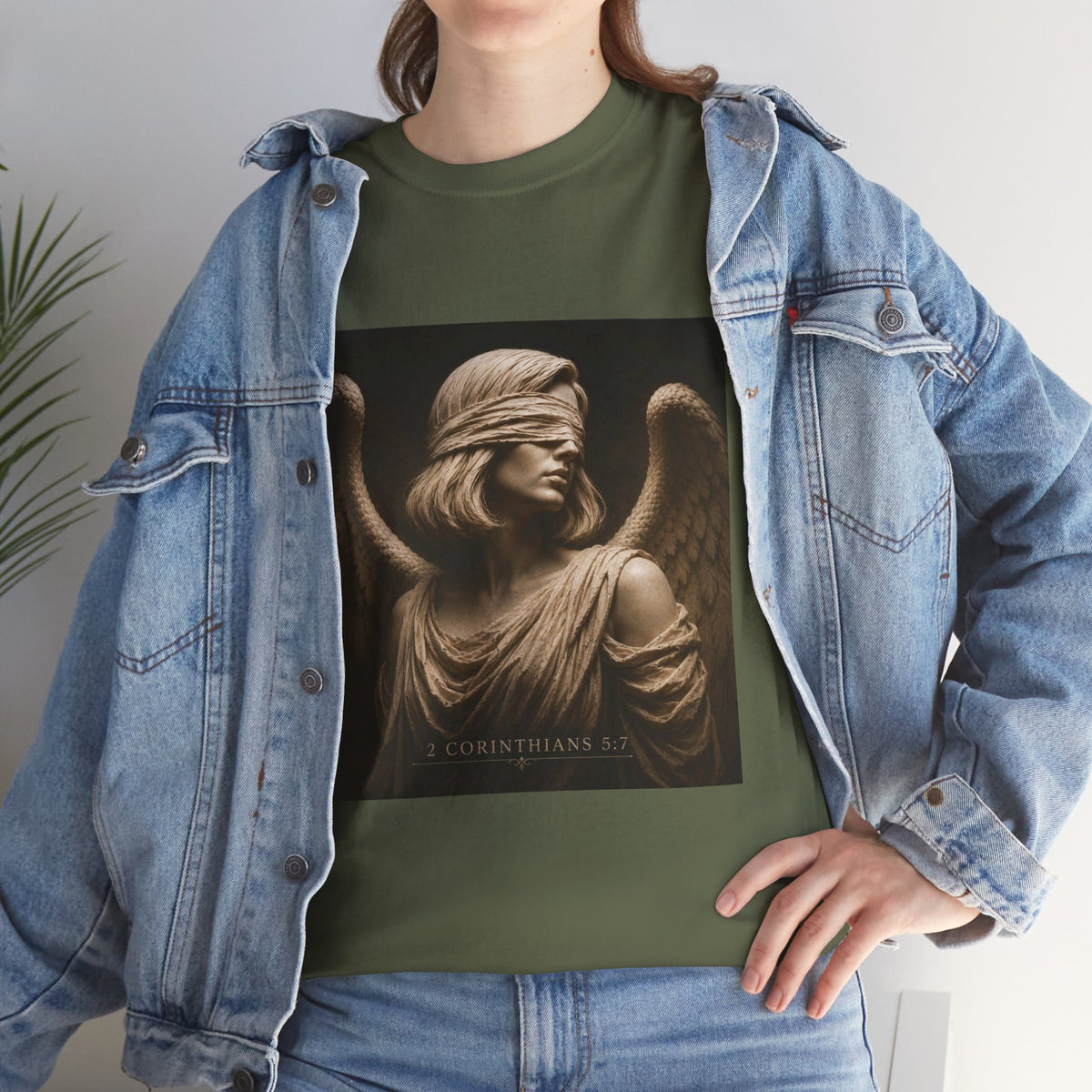 Angel Graphic Tee — "Walk by Faith, Not by Sight" Inspirational T‑Shirt