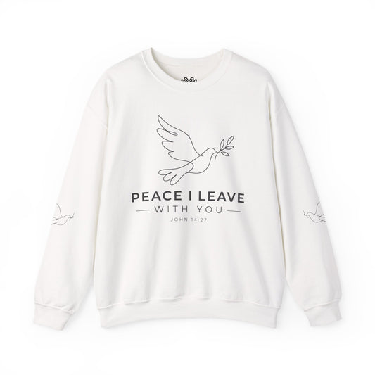 Peace I Leave Crewneck Sweatshirt — Dove & John 14:27 Inspirational Sweatshirt