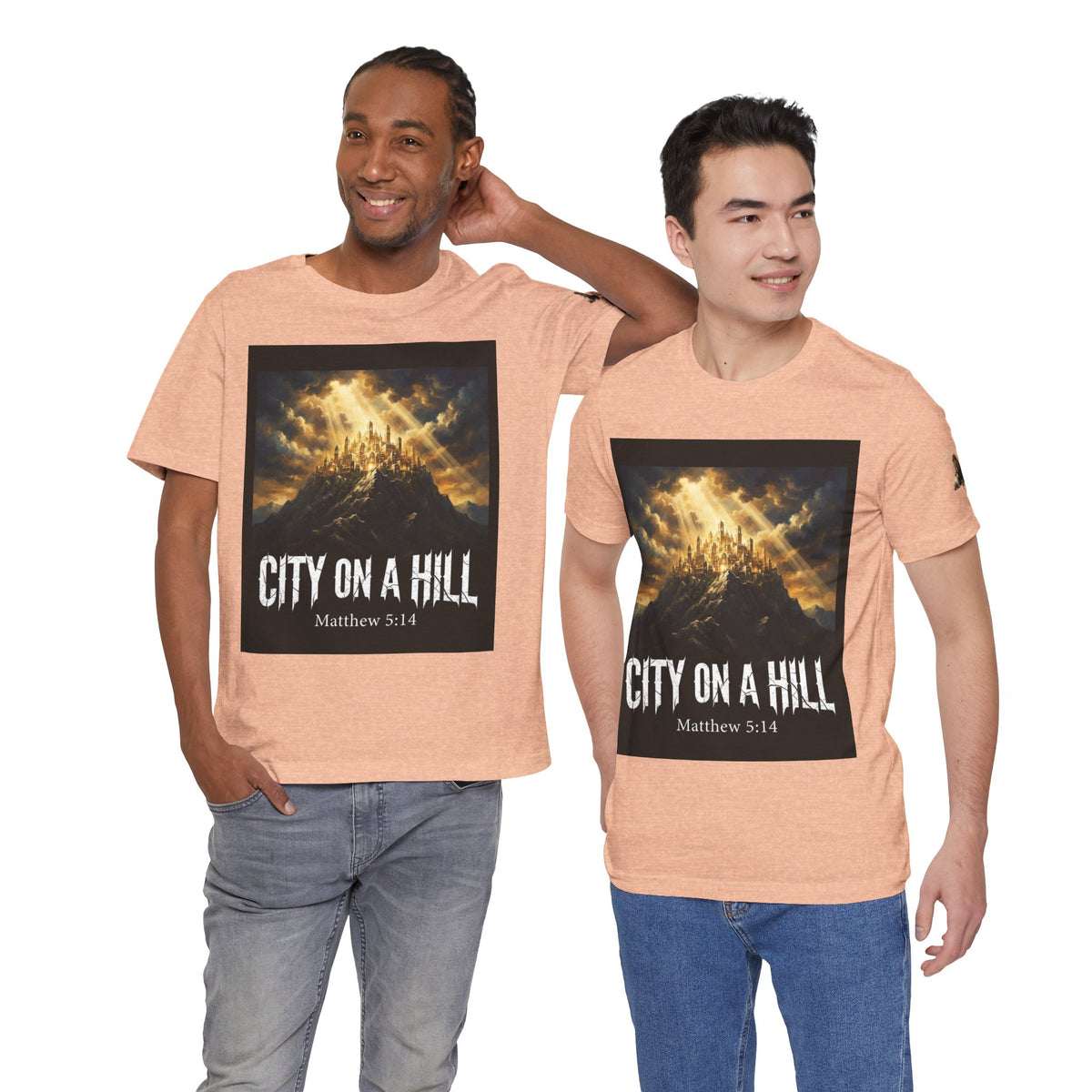City on a Hill T-Shirt — Matthew 5:14 Christian Faith Tee