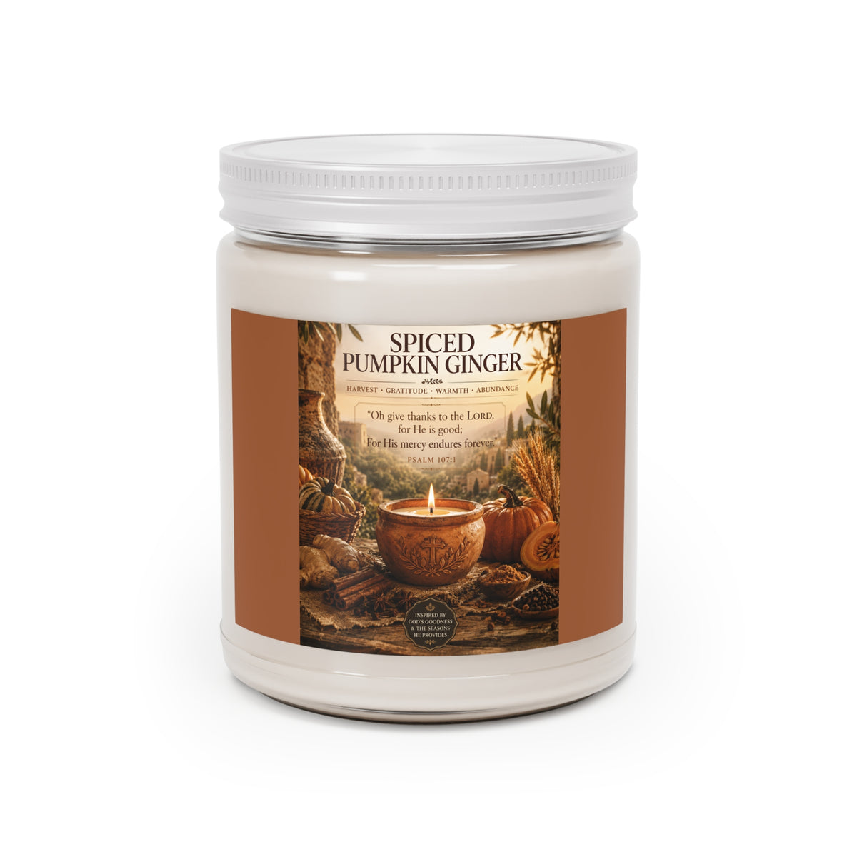 Spiced Pumpkin Ginger Soy Candle — 9oz Scented Jar
