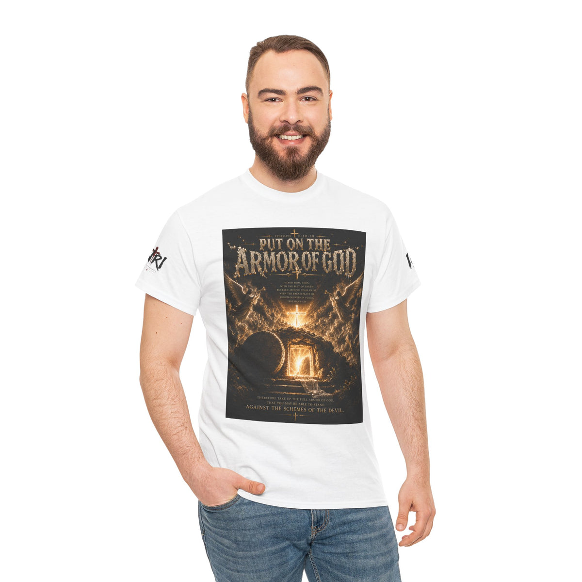 Armor of God T-Shirt — "God Is Not Done With You" Christian Faith Tee