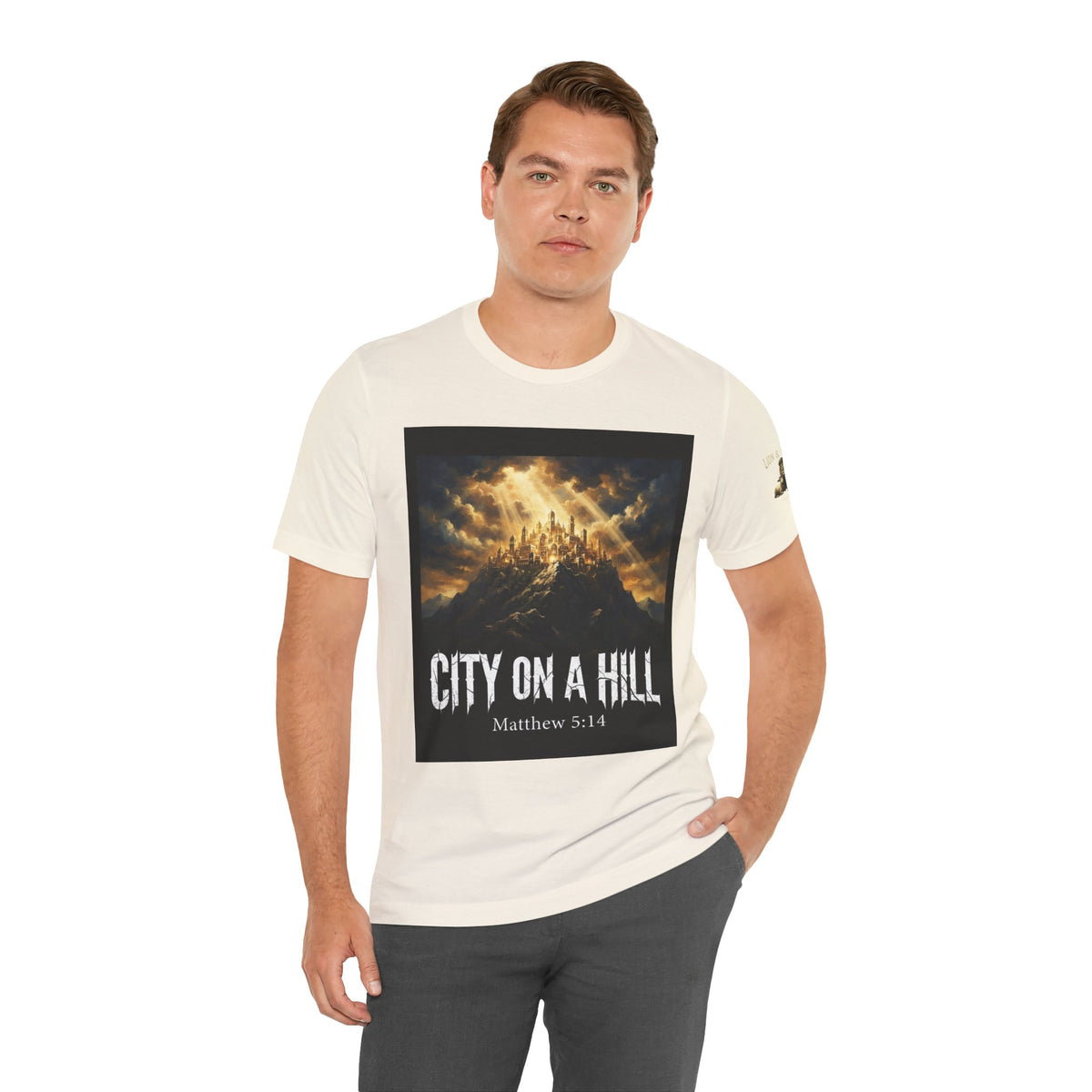 City on a Hill T-Shirt — Matthew 5:14 Christian Faith Tee