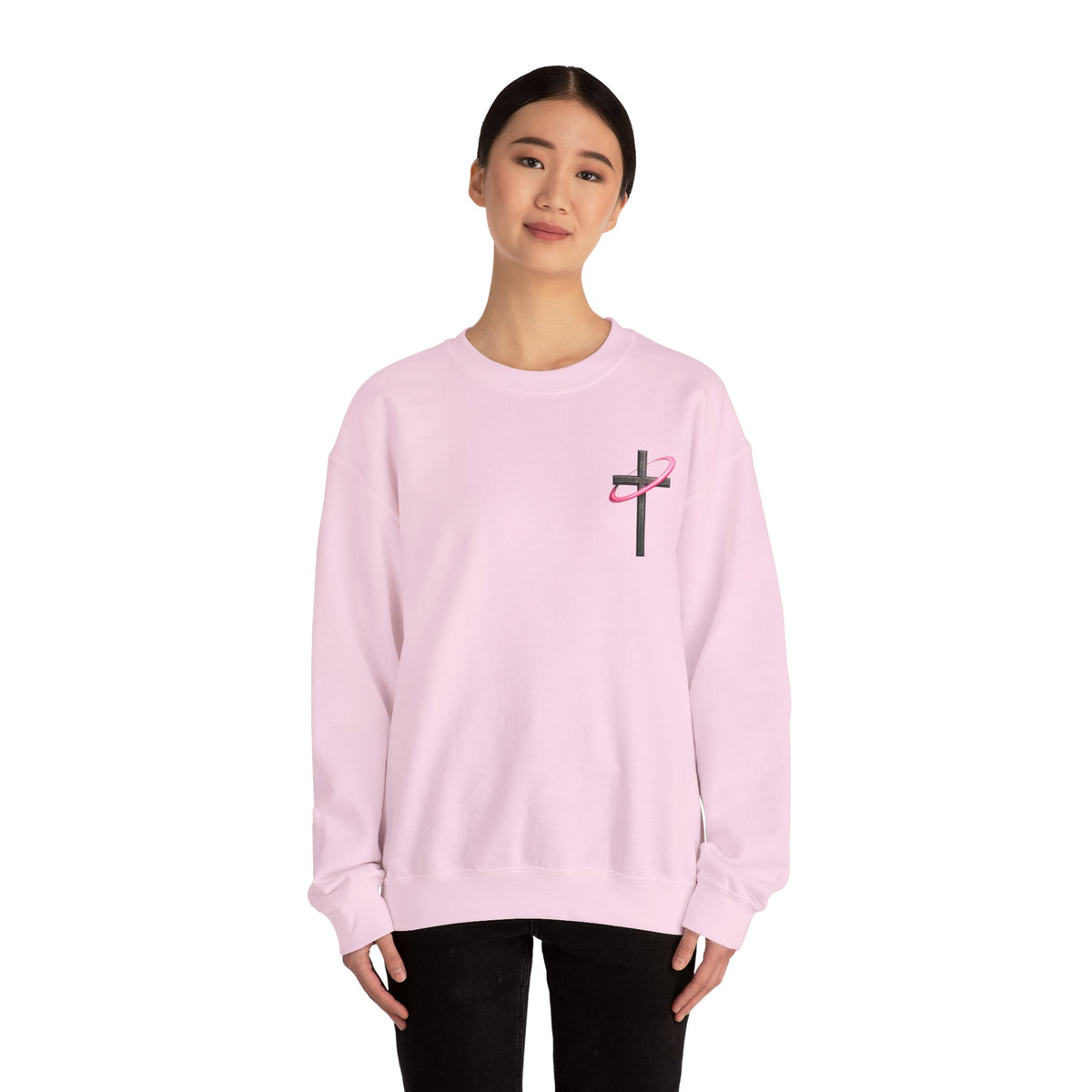 Christian Crewneck Sweatshirt — “With God All Things Are Possible” Inspirational Pullover