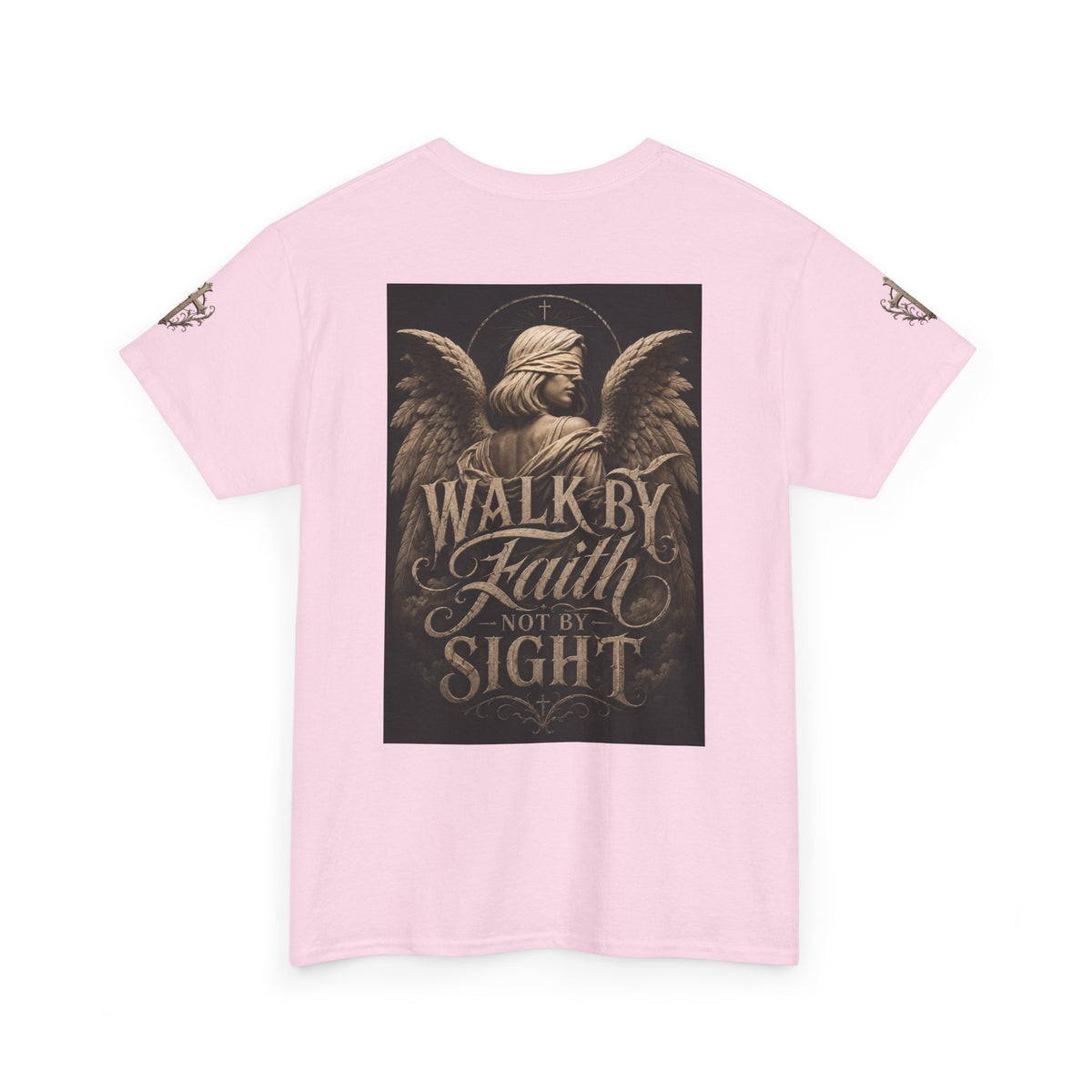 Angel Graphic Tee — "Walk by Faith, Not by Sight" Inspirational T‑Shirt