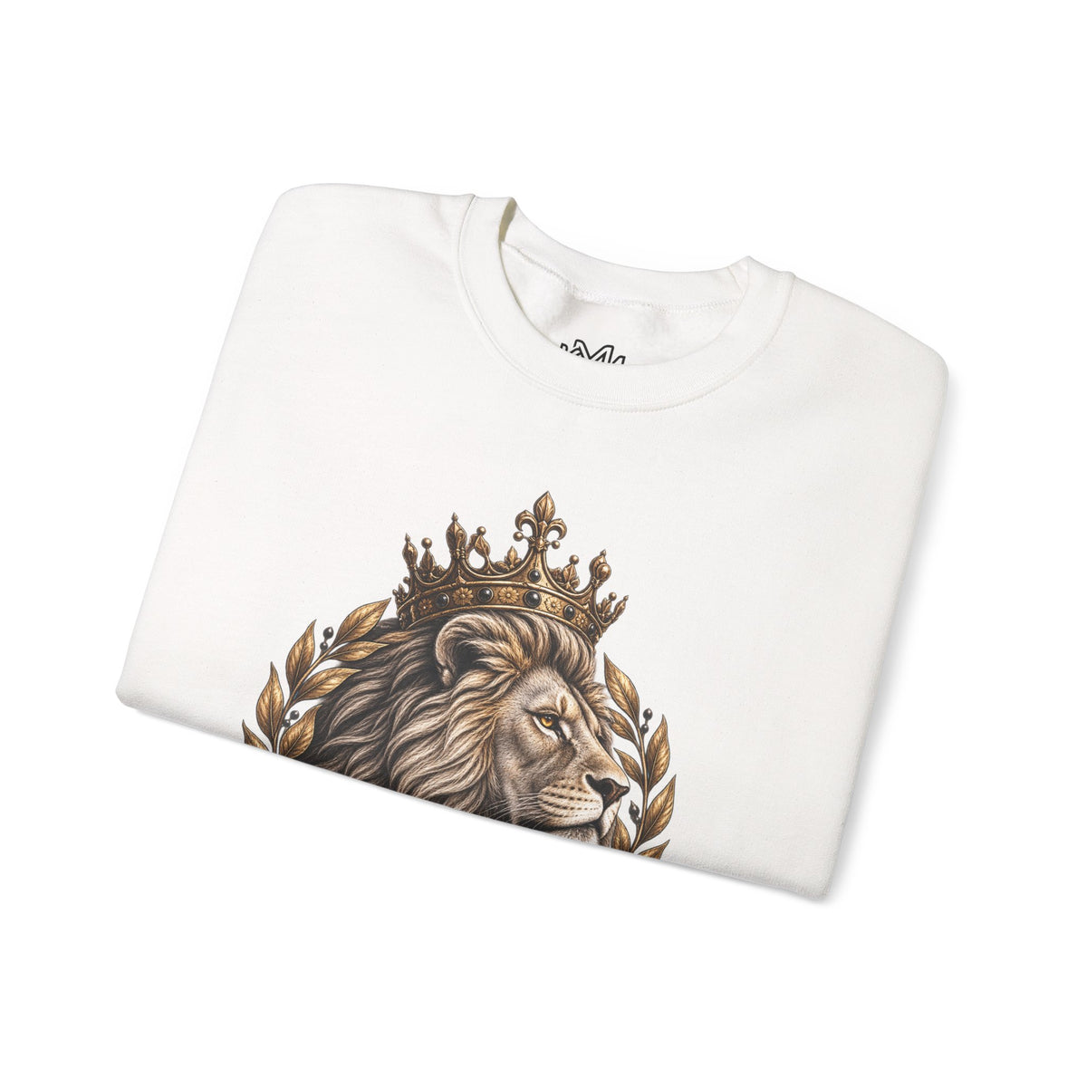 Strength Lion Crewneck Sweatshirt — Psalm 28:7 Inspirational Pullover