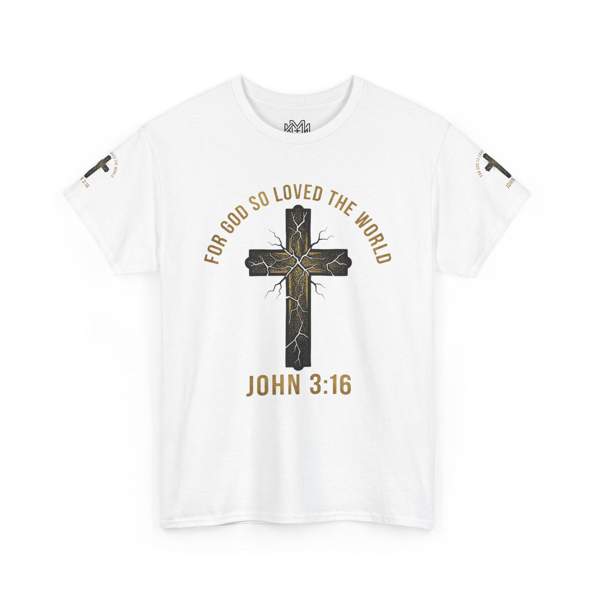 John 3:16 Cross T-Shirt — "For God So Loved the World" Christian Tee