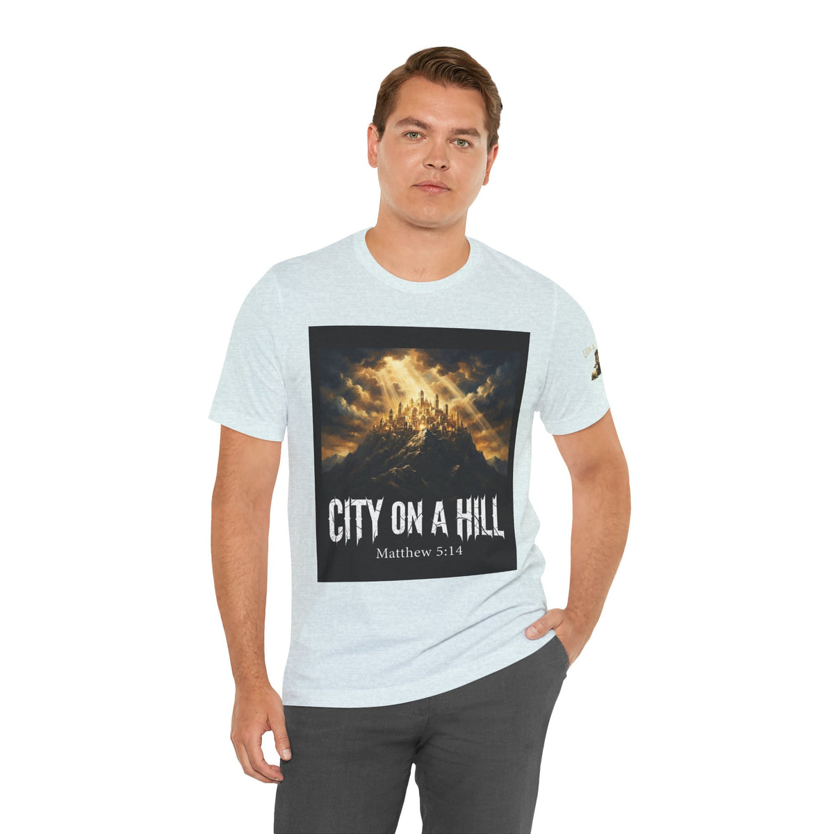 City on a Hill T-Shirt — Matthew 5:14 Christian Faith Tee