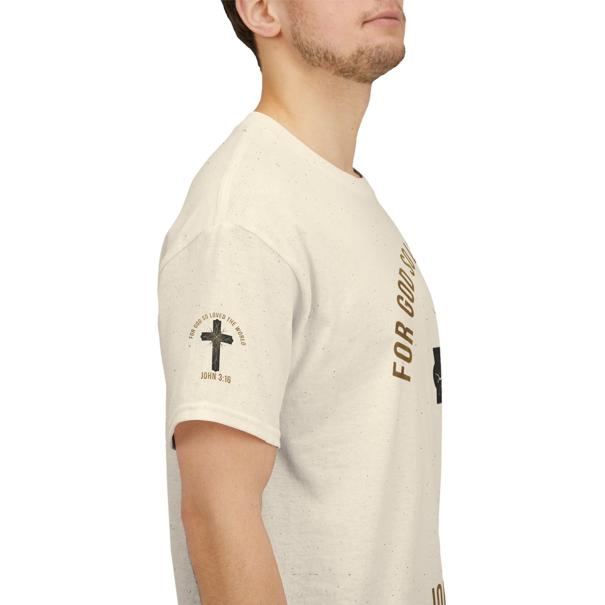 John 3:16 Cross T-Shirt — "For God So Loved the World" Christian Tee