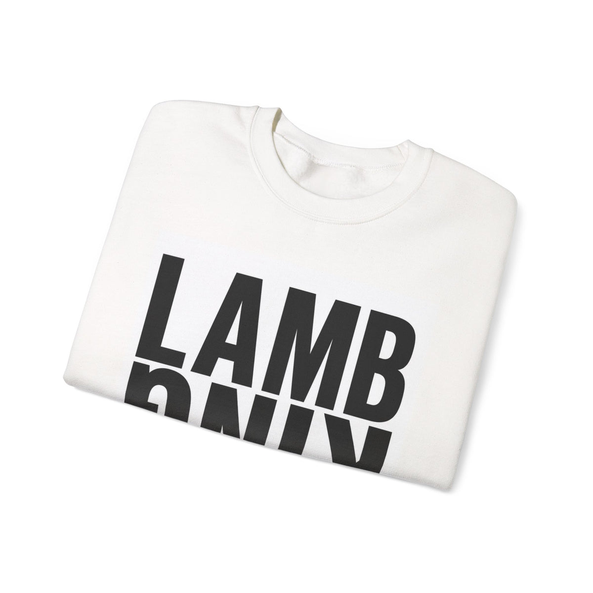 Lamb King Crewneck Sweatshirt — "The Lamb Is King" Christian Graphic Pullover