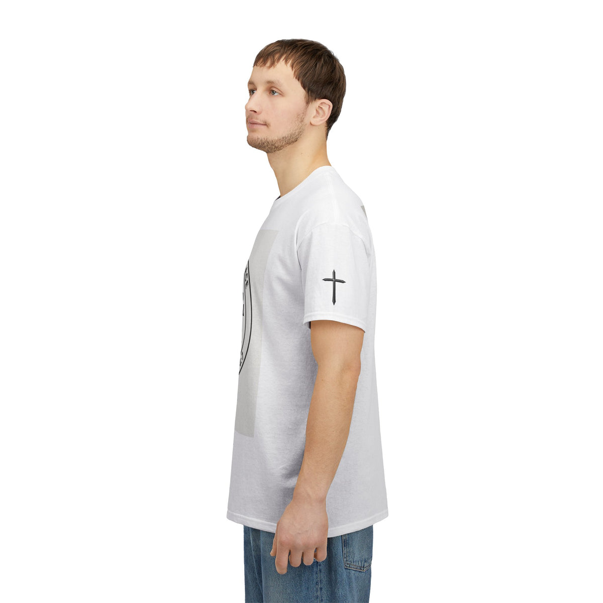 Christian Son & Heir T-Shirt — 'Adopted by Grace' Faith Tee with Jesus Prayer Design