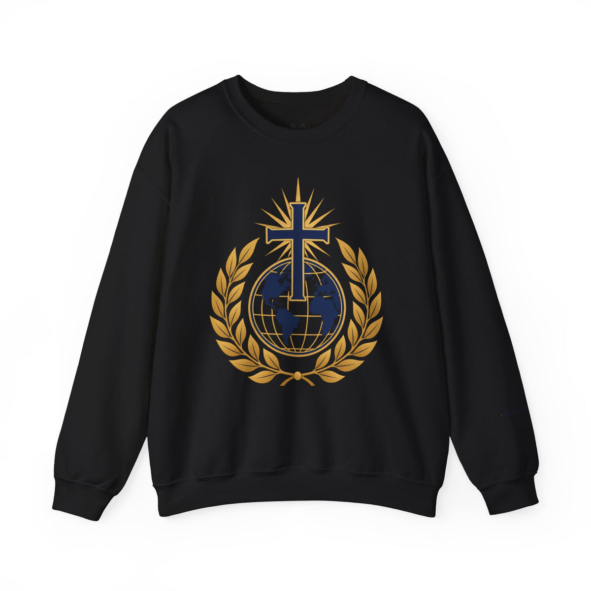 Great Commission Crewneck Sweatshirt — Christian Cross Globe Design