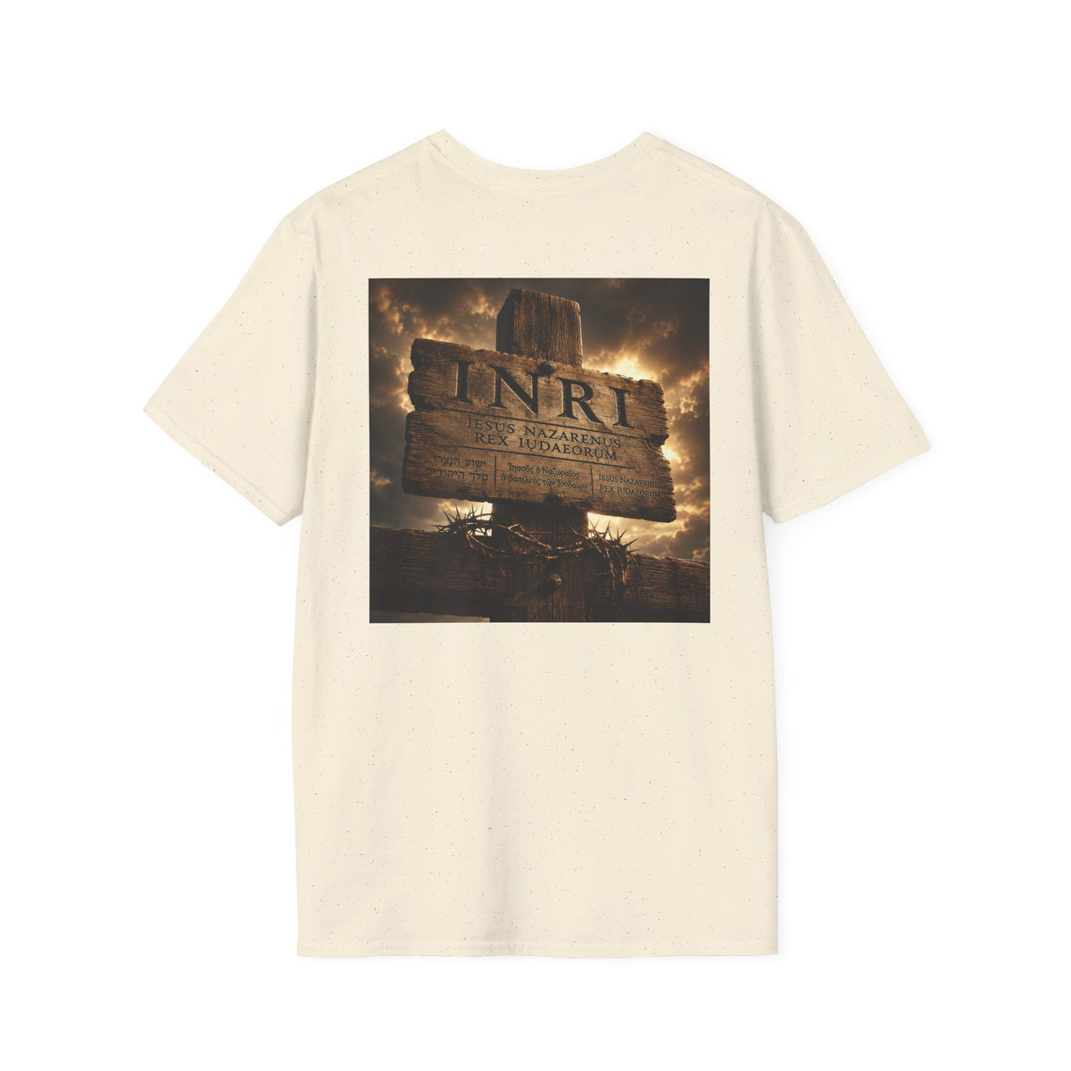 Fiery Cross Christian T-Shirt — Glowing Resurrection Design