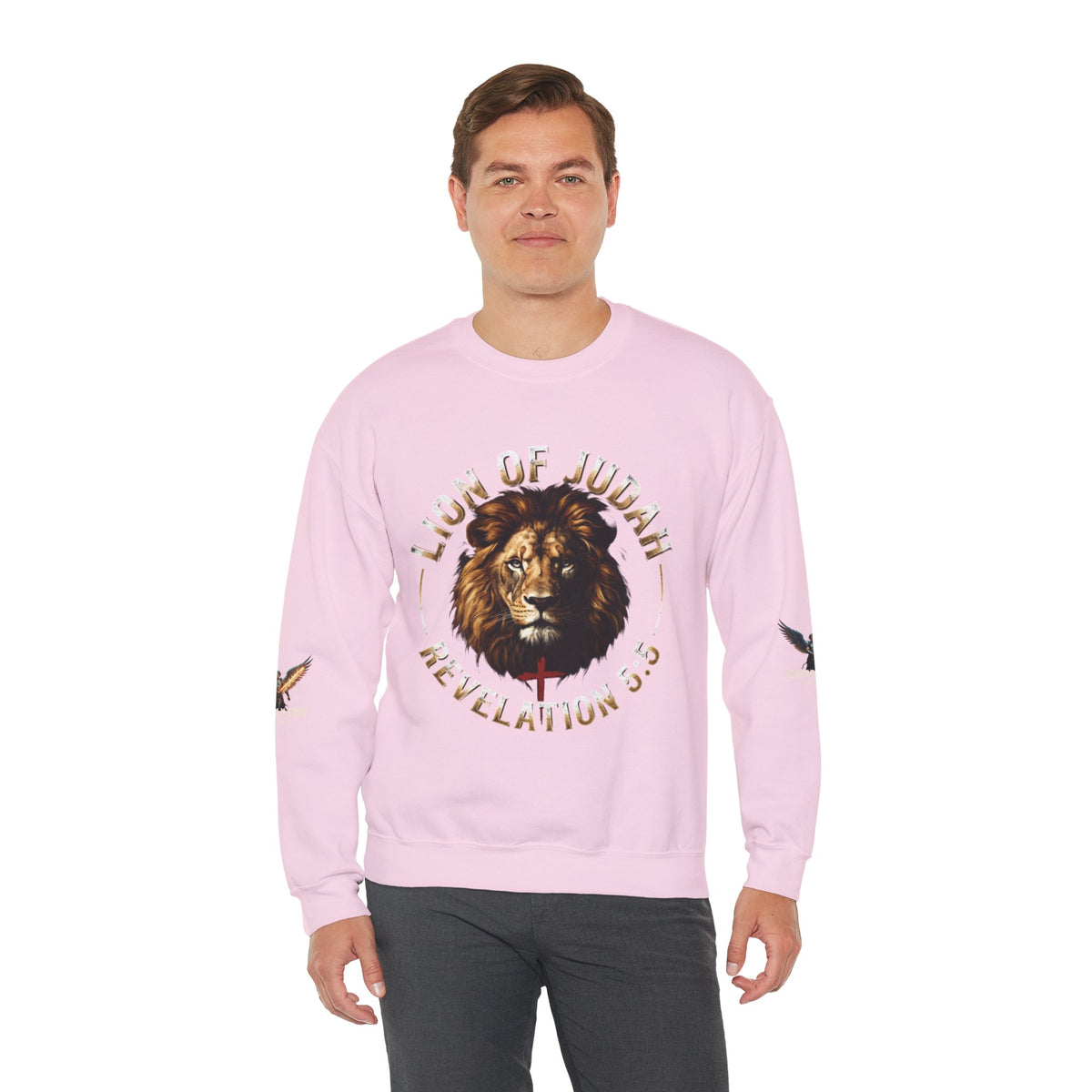Lion of Judah Sweatshirt – "Revelation 5:5" Christian Crewneck