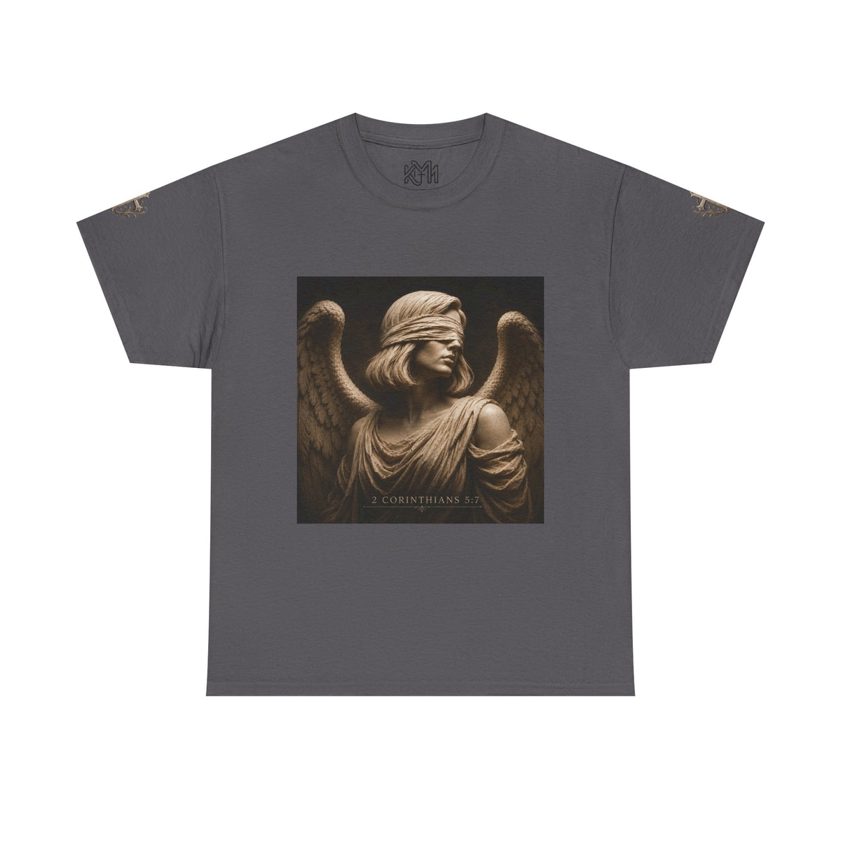 Angel Graphic Tee — "Walk by Faith, Not by Sight" Inspirational T‑Shirt