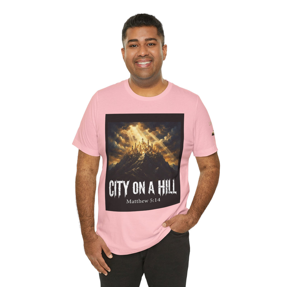 City on a Hill T-Shirt — Matthew 5:14 Christian Faith Tee