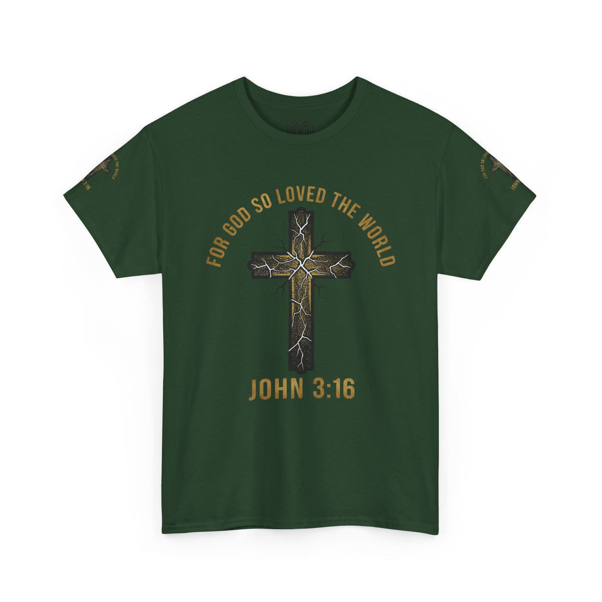 John 3:16 Cross T-Shirt — "For God So Loved the World" Christian Tee