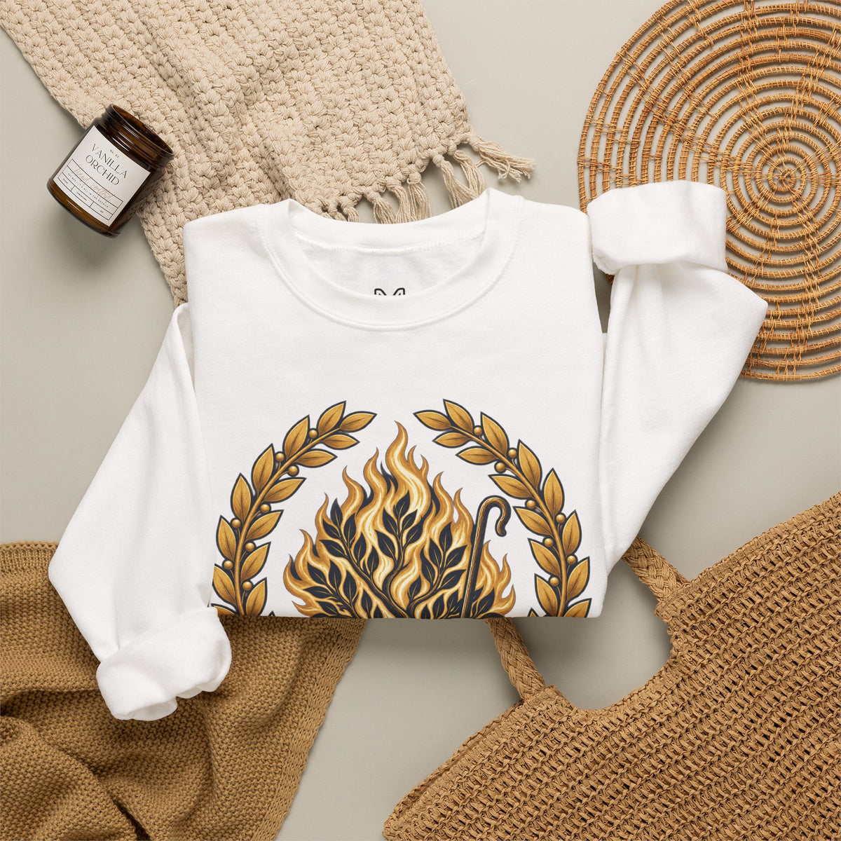 Crewneck Sweatshirt — "I Am Who I Am" Exodus 3:14 Inspirational Pullover