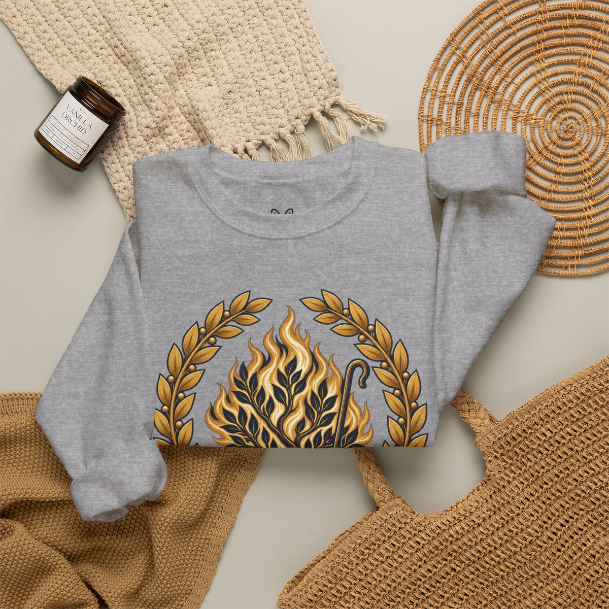 Crewneck Sweatshirt — "I Am Who I Am" Exodus 3:14 Inspirational Pullover