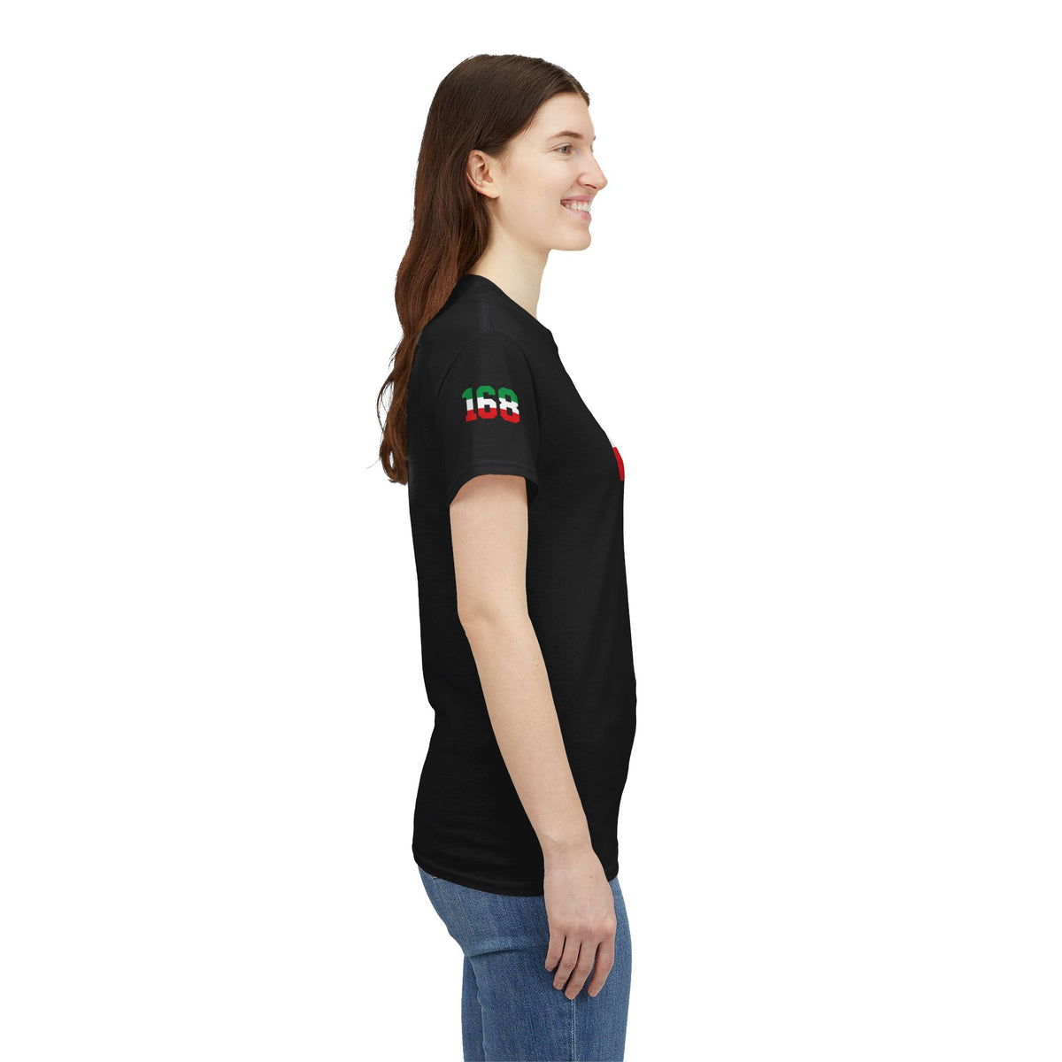 MINAB - Flag Graphic Tee — '168' Back Number Casual T‑Shirt