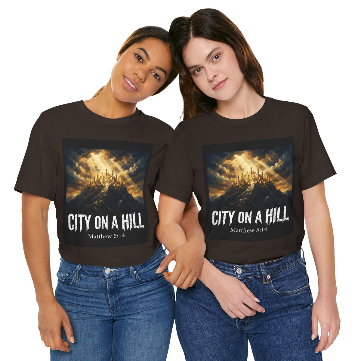 City on a Hill T-Shirt — Matthew 5:14 Christian Faith Tee