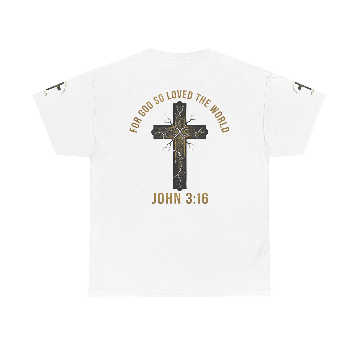 John 3:16 Cross T-Shirt — "For God So Loved the World" Christian Tee