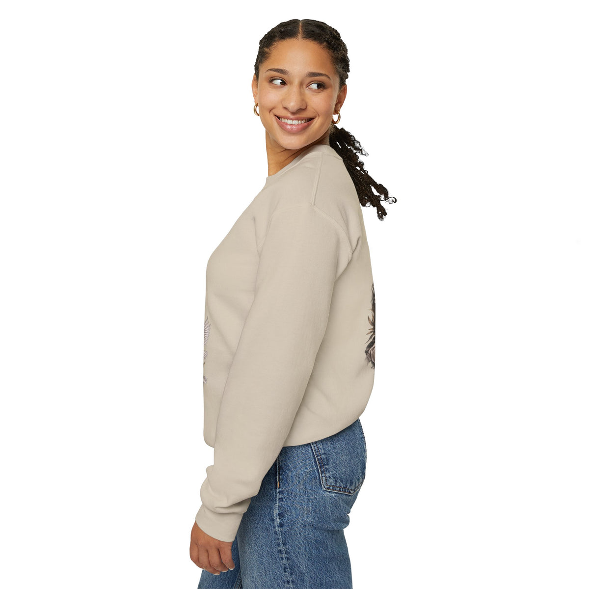 Lion and Lamb Crewneck Sweatshirt — "The Lion and the Lamb" Christian Graphic Pullover
