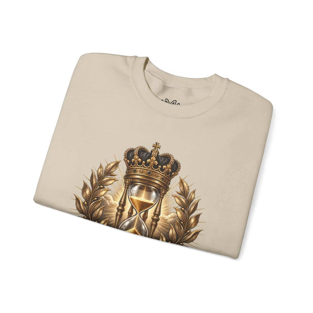 In His Time Crewneck Sweatshirt – Inspirational Christian Scripture Hourglass Design