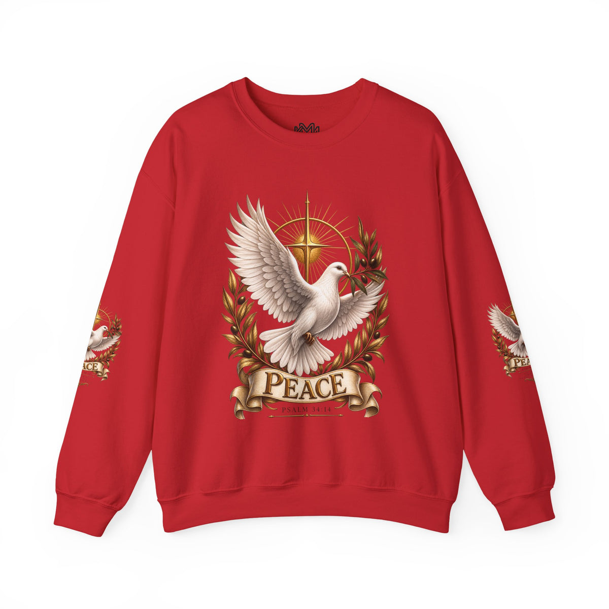 Peace Dove Crewneck Sweatshirt — Religious Christian Dove & Olive Branch Pullover
