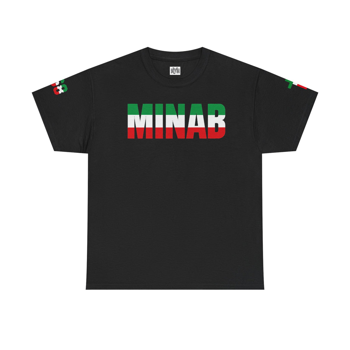 MINAB - Flag Graphic Tee — '168' Back Number Casual T‑Shirt