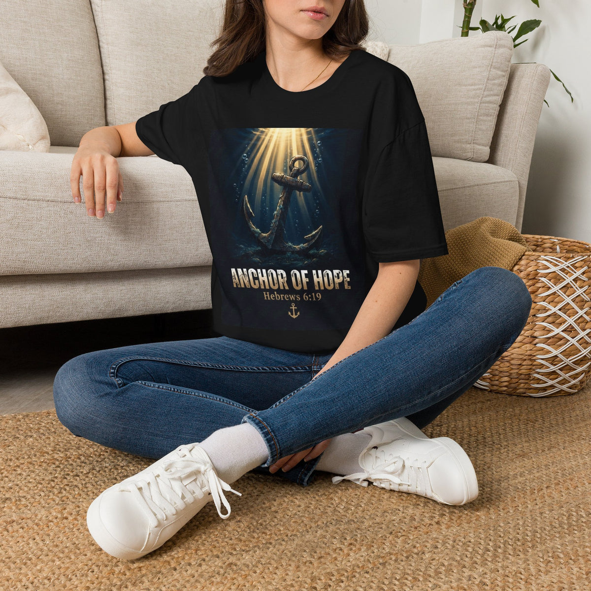 Anchor of Hope T-Shirt — Inspirational Anchor Design (Hebrews 6:19)